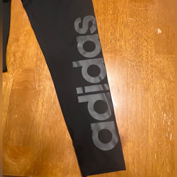 Womens Black Adidas Leggings Size Large - Picture 4 of 8